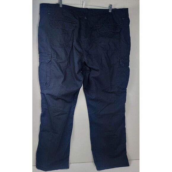 Union Bay Pants Men's 48X32 Blue Survivor Cargo‎ Belted Pockets Outdoor Hiking - Picture 4 of 7
